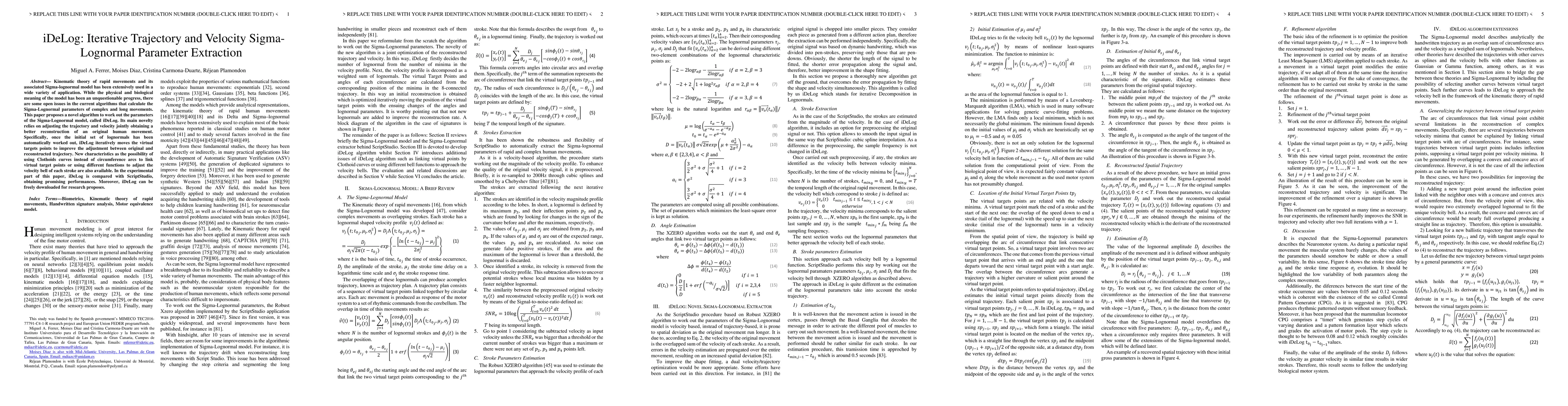 Thumbnail for iDeLog: Iterative Dual Spatial and Kinematic Extraction of
  Sigma-Lognormal Parameters