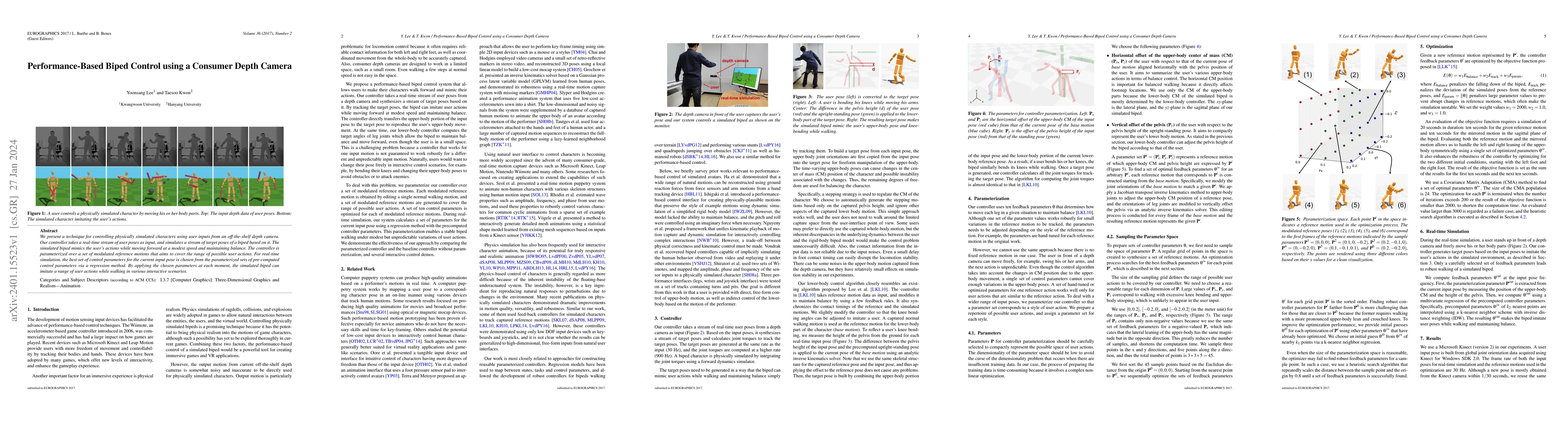 Thumbnail for Performance-Based Biped Control using a Consumer Depth Camera