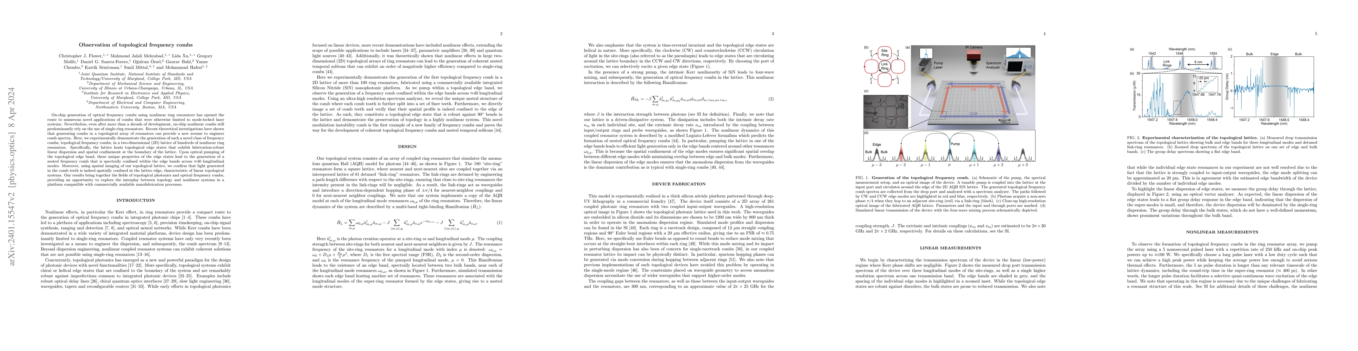 Thumbnail for Observation of topological frequency combs