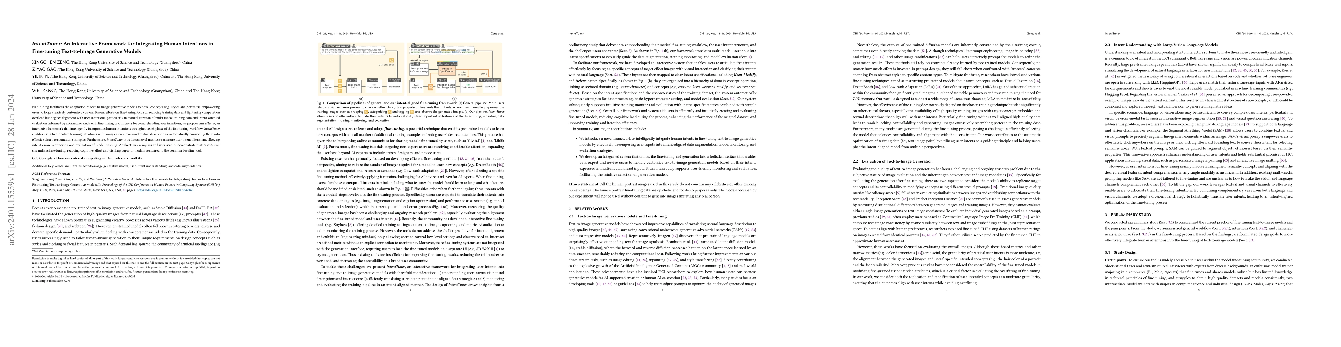 Thumbnail for IntentTuner: An Interactive Framework for Integrating Human Intents in
  Fine-tuning Text-to-Image Generative Models