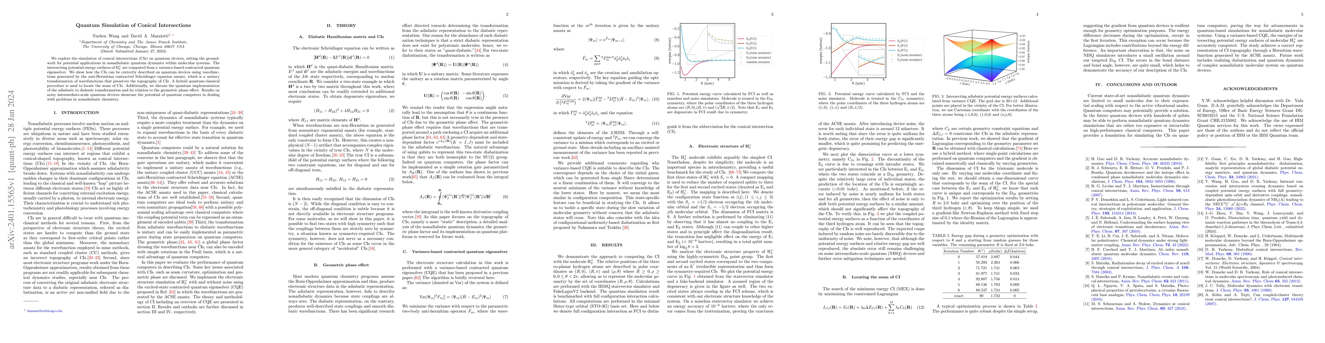 Thumbnail for Quantum Simulation of Conical Intersections