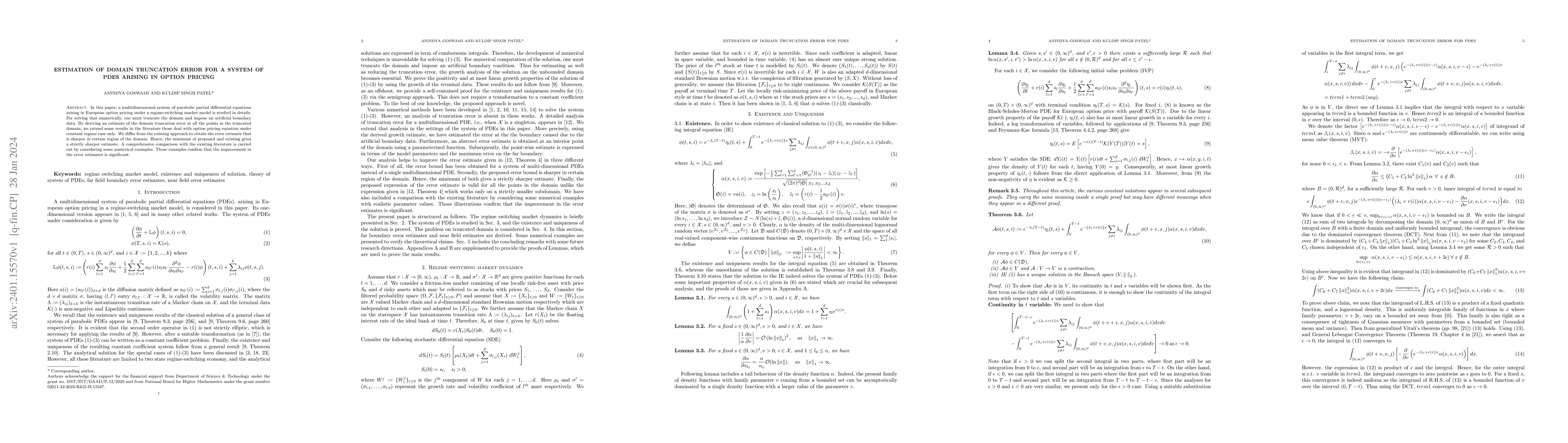 Thumbnail for Estimation of domain truncation error for a system of PDEs arising in
  option pricing