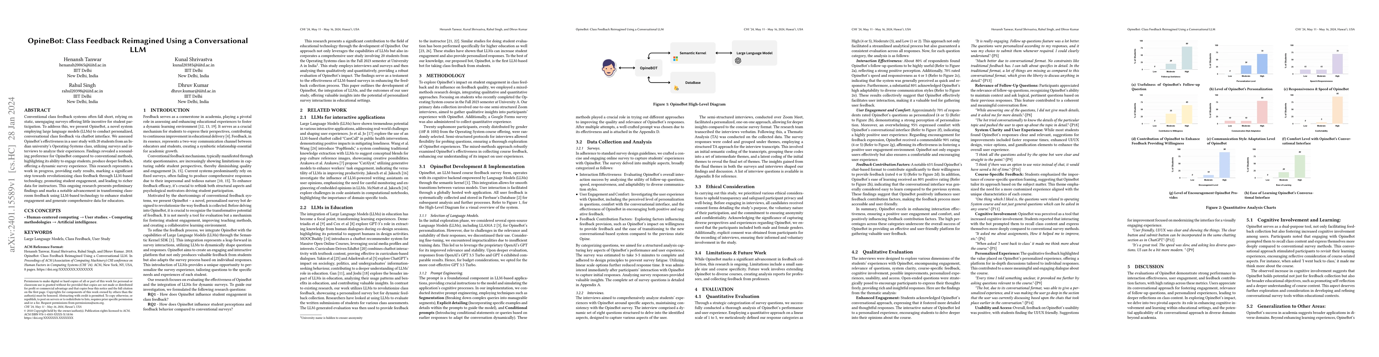 Thumbnail for OpineBot: Class Feedback Reimagined Using a Conversational LLM