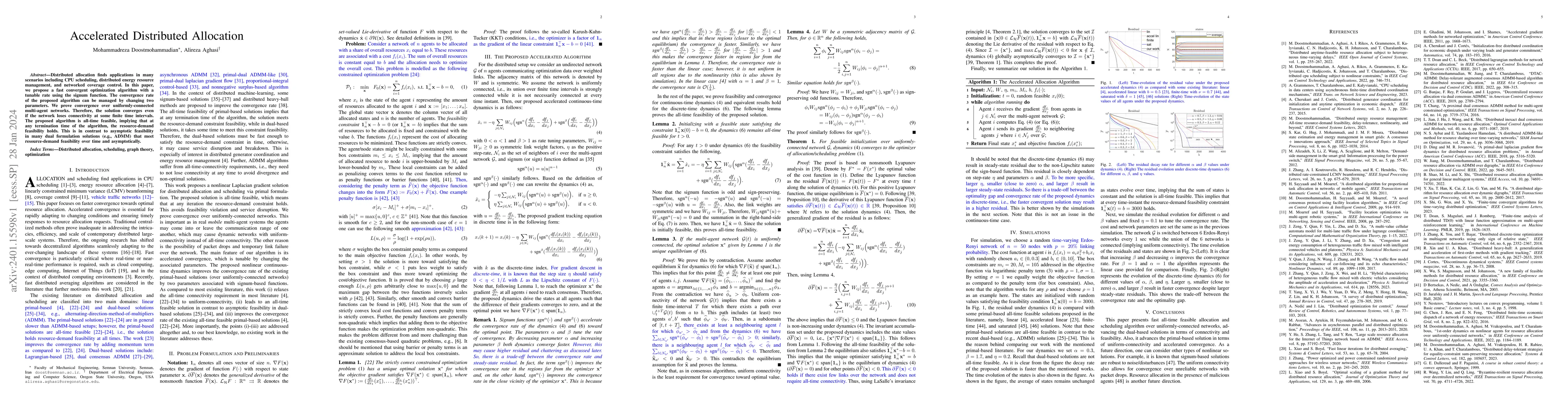 Thumbnail for Accelerated Distributed Allocation