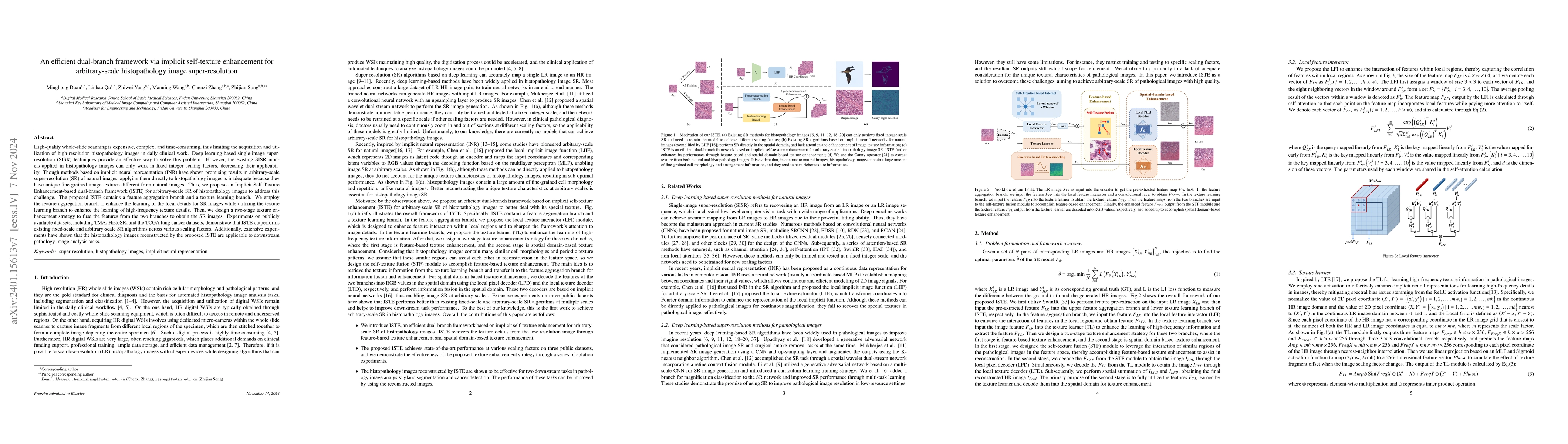 Thumbnail for Towards Arbitrary-Scale Histopathology Image Super-resolution: An
  Efficient Dual-branch Framework via Implicit Self-texture Enhancement