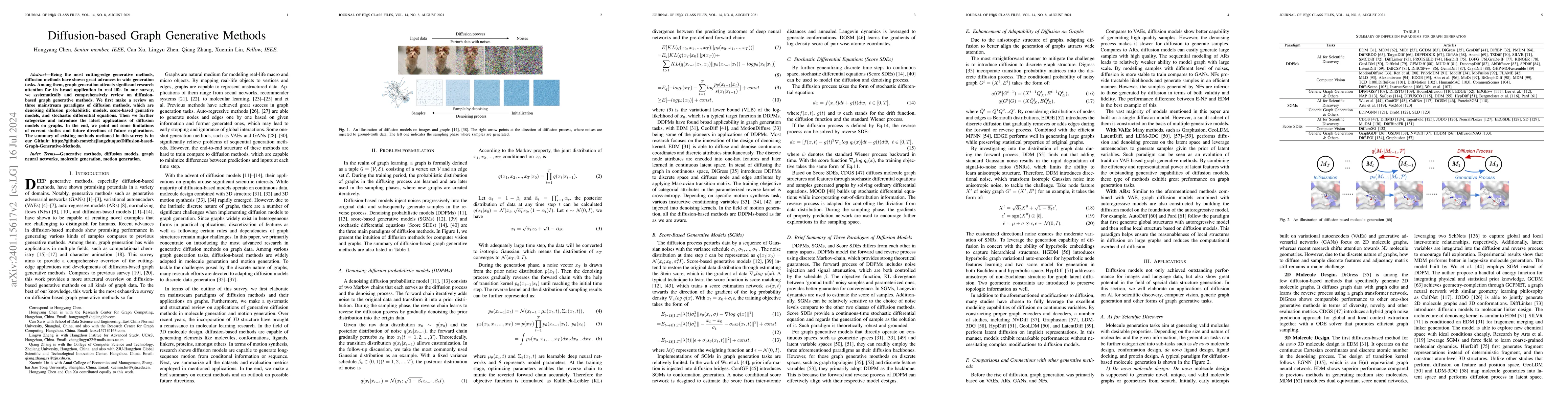 Thumbnail for Diffusion-based Graph Generative Methods