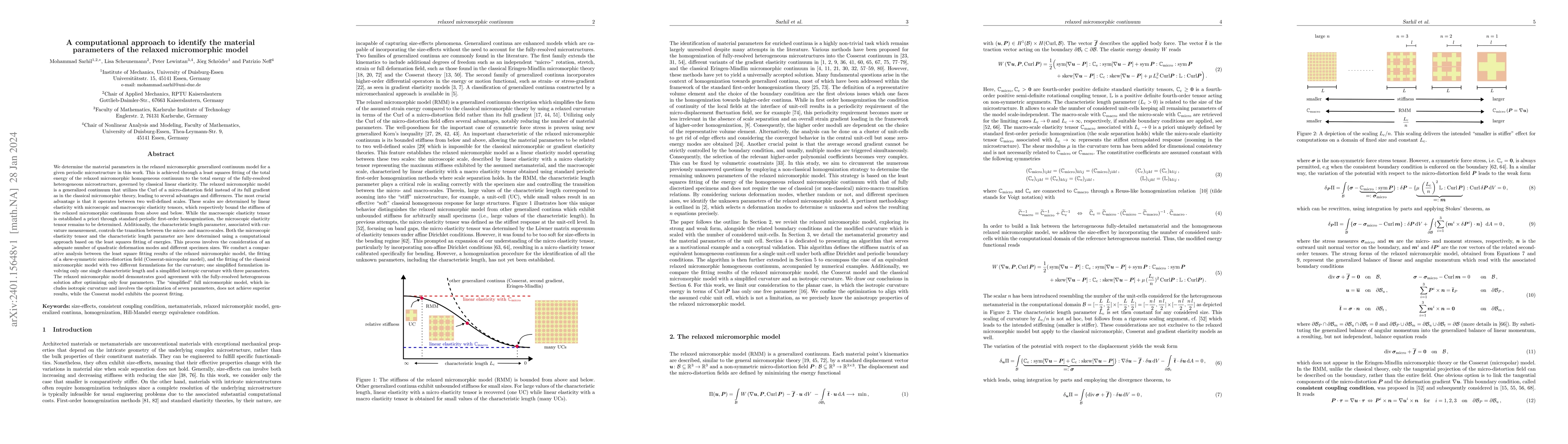 Thumbnail for A computational approach to identify the material parameters of the
  relaxed micromorphic model