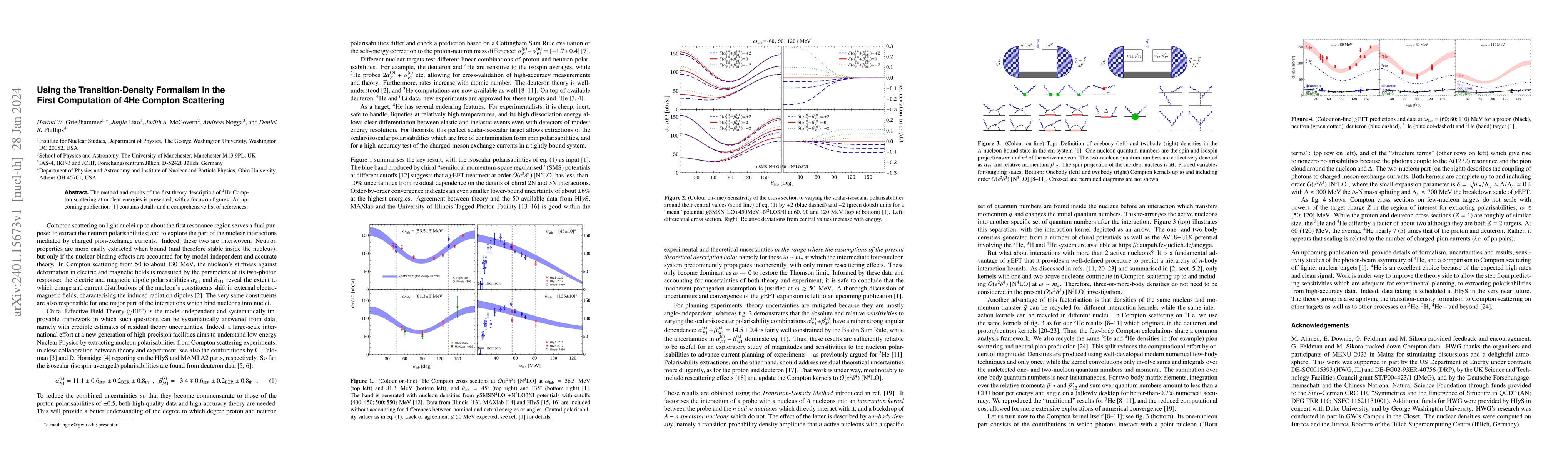 Thumbnail for Using the Transition-Density Formalism in the First Computation of 4He
  Compton Scattering