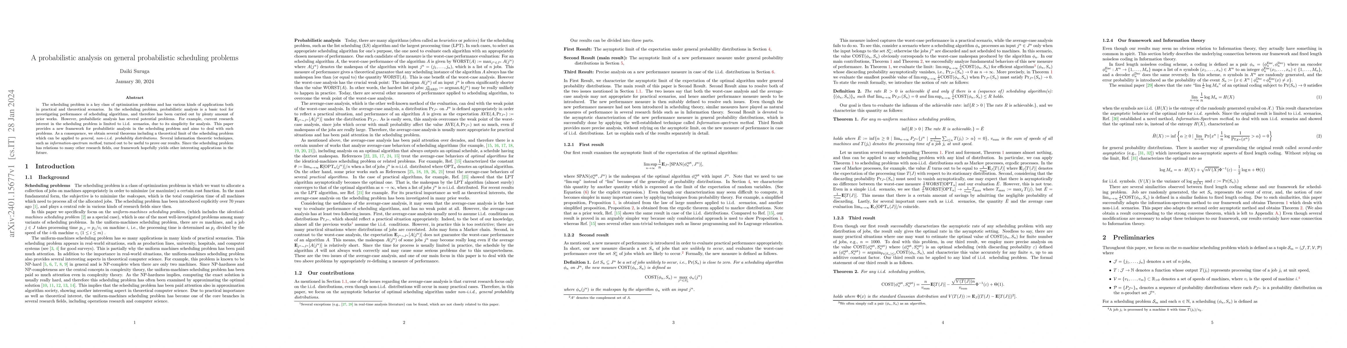 Thumbnail for A probabilistic analysis on general probabilistic scheduling problems