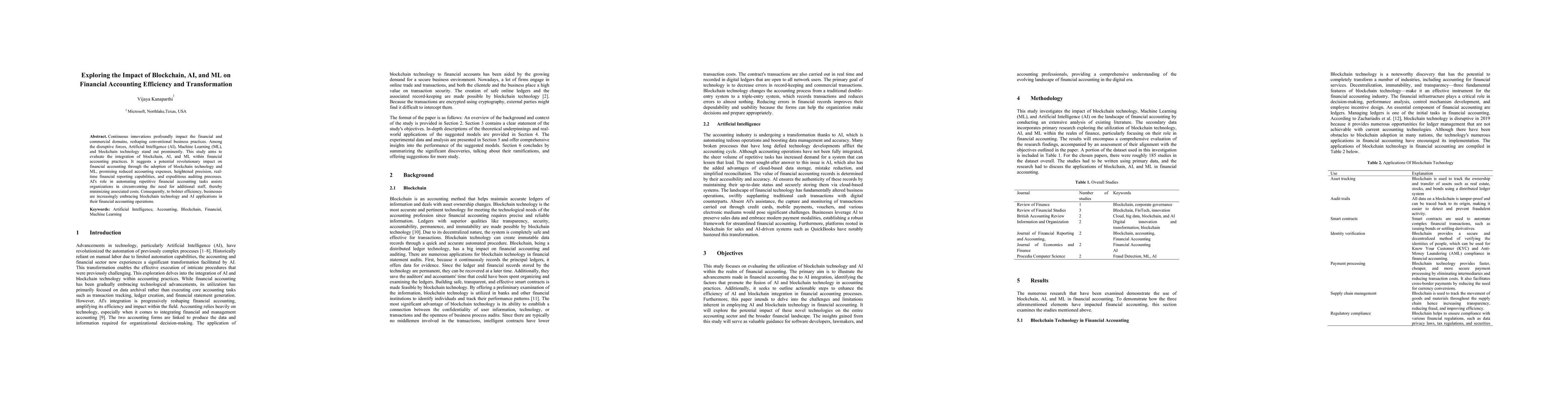 Thumbnail for Exploring the Impact of Blockchain, AI, and ML on Financial Accounting
  Efficiency and Transformation