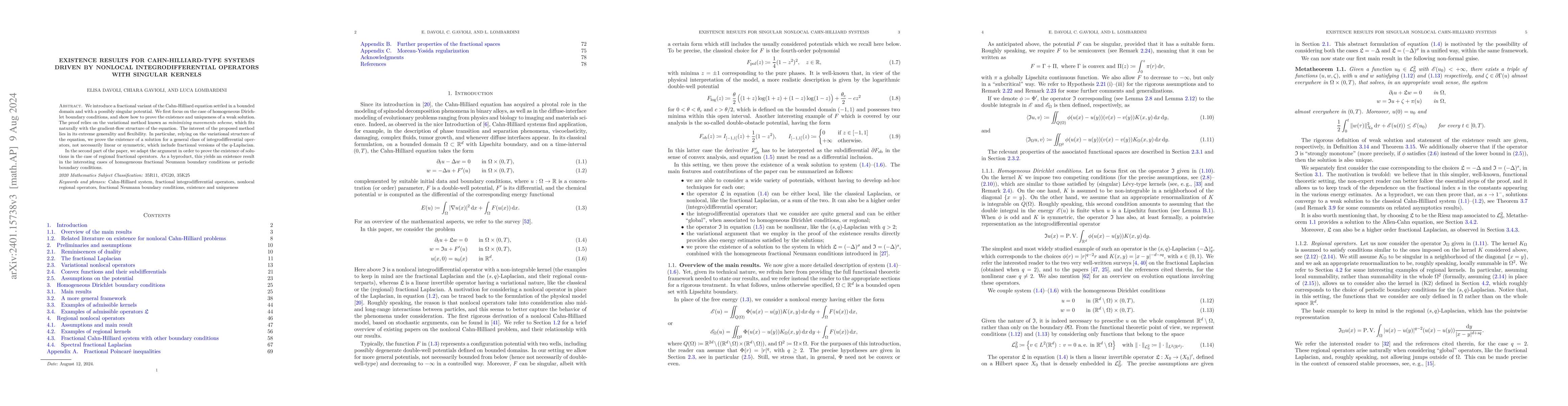 Thumbnail for Existence results for Cahn-Hilliard type systems driven by nonlocal
  integrodifferential operators with singular kernels