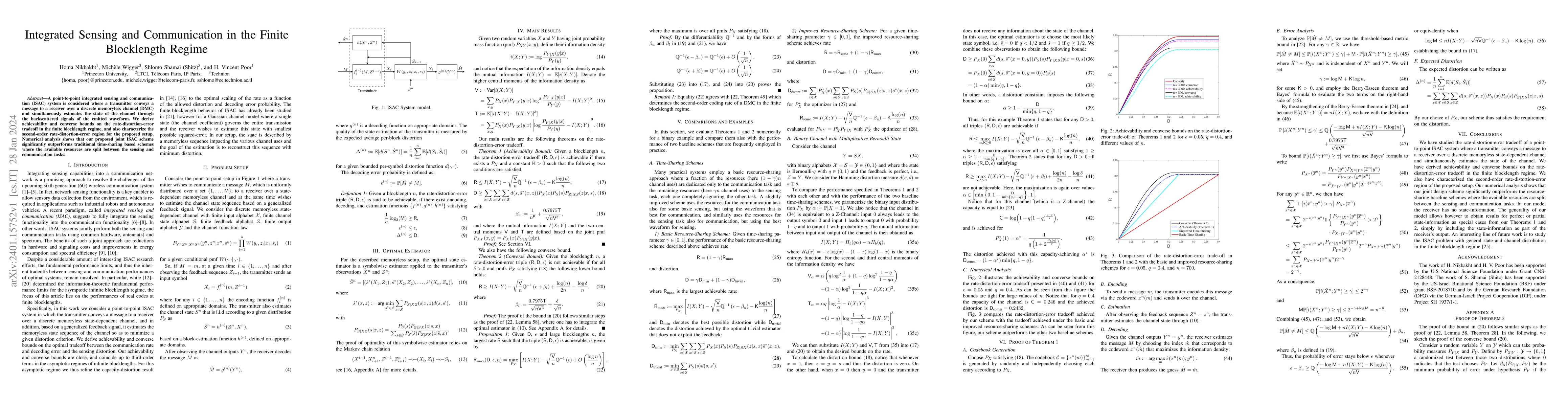 Thumbnail for Integrated Sensing and Communication in the Finite Blocklength Regime