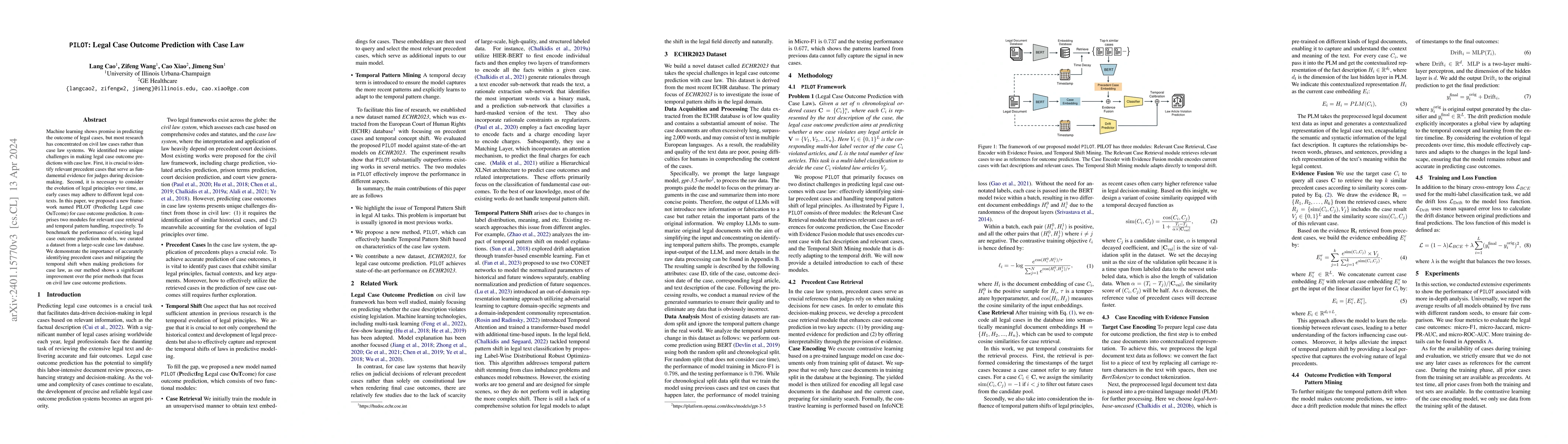 Thumbnail for PILOT: Legal Case Outcome Prediction with Case Law