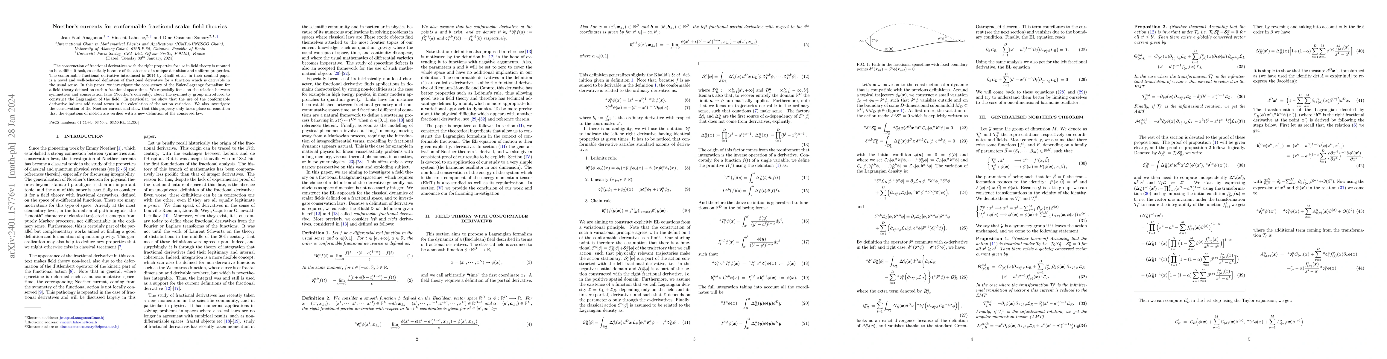Thumbnail for Noether's currents for conformable fractional scalar field theories