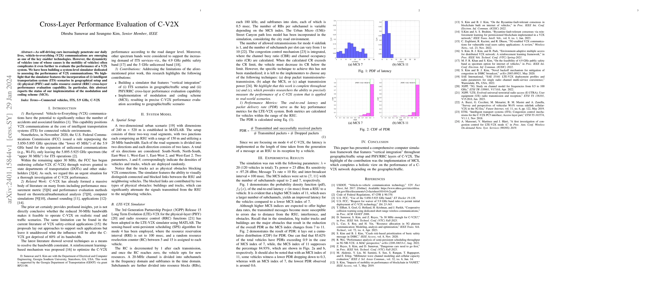 Thumbnail for Cross-Layer Performance Evaluation of C-V2X