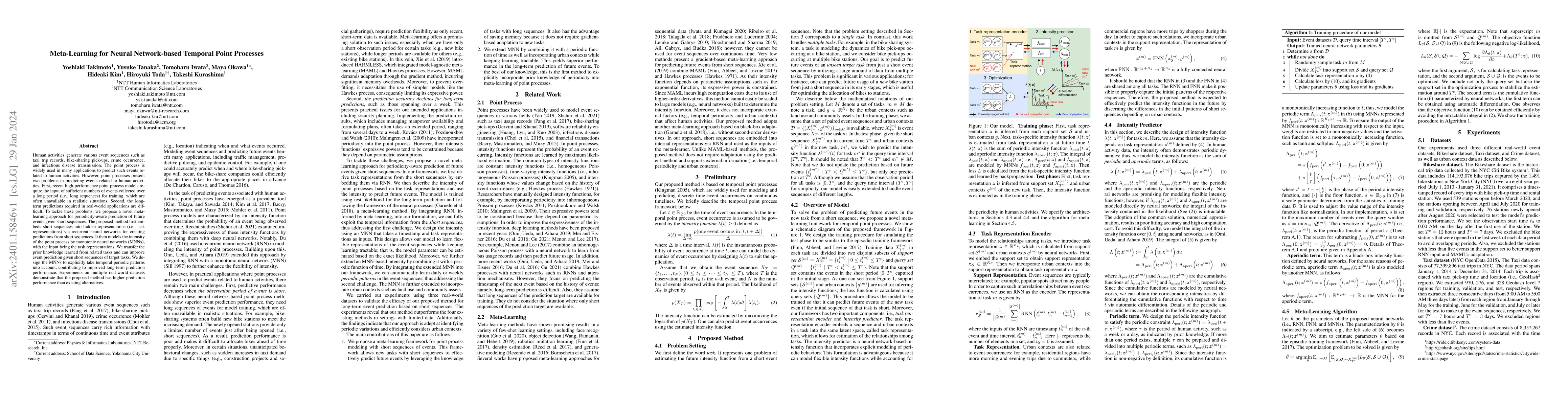 Thumbnail for Meta-Learning for Neural Network-based Temporal Point Processes