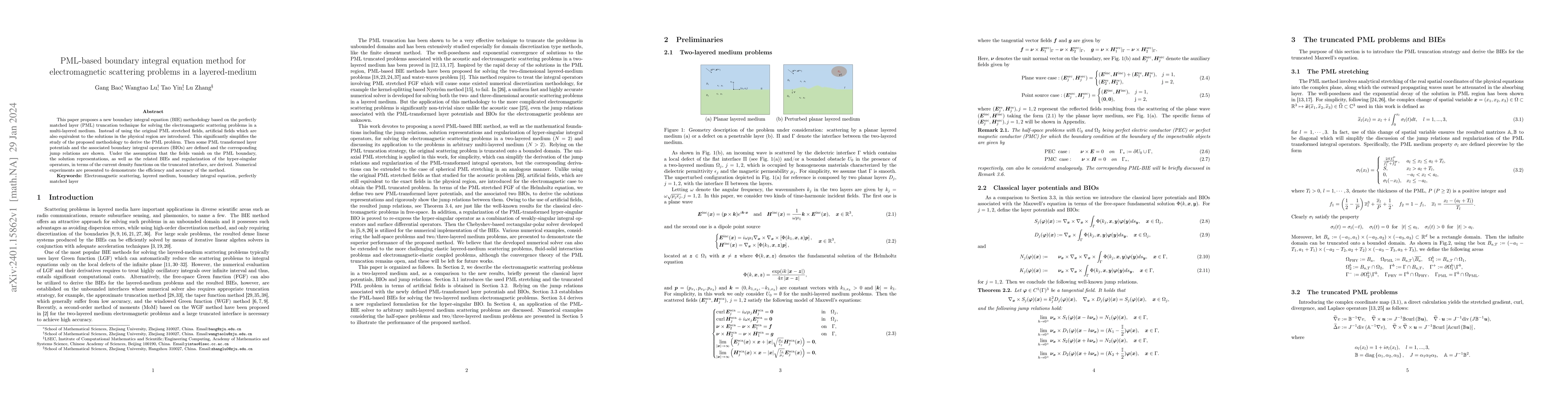 Thumbnail for PML-based boundary integral equation method for electromagnetic
  scattering problems in a layered-medium