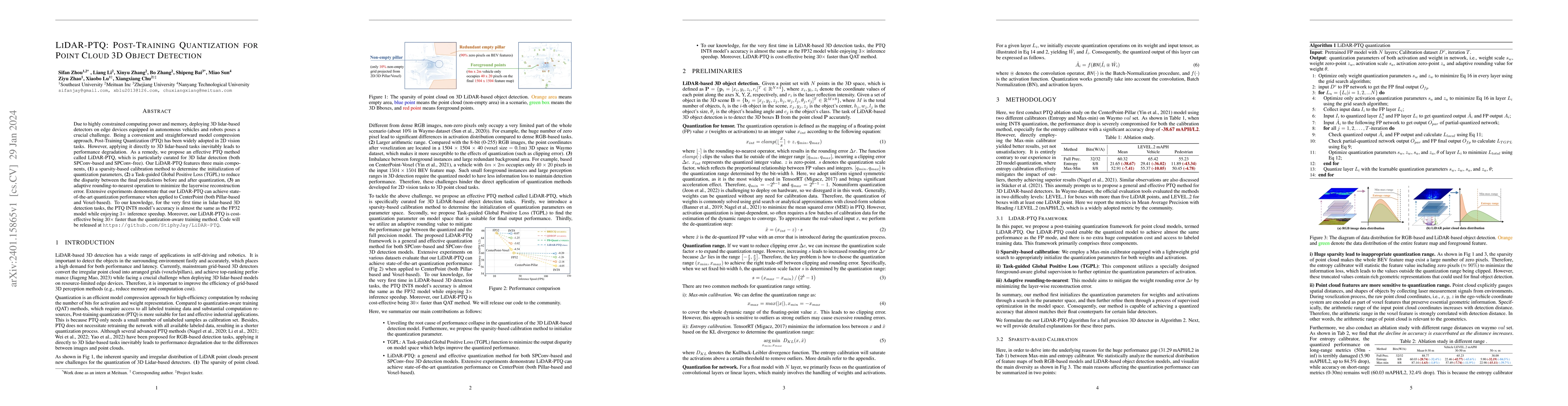 Thumbnail for LiDAR-PTQ: Post-Training Quantization for Point Cloud 3D Object
  Detection