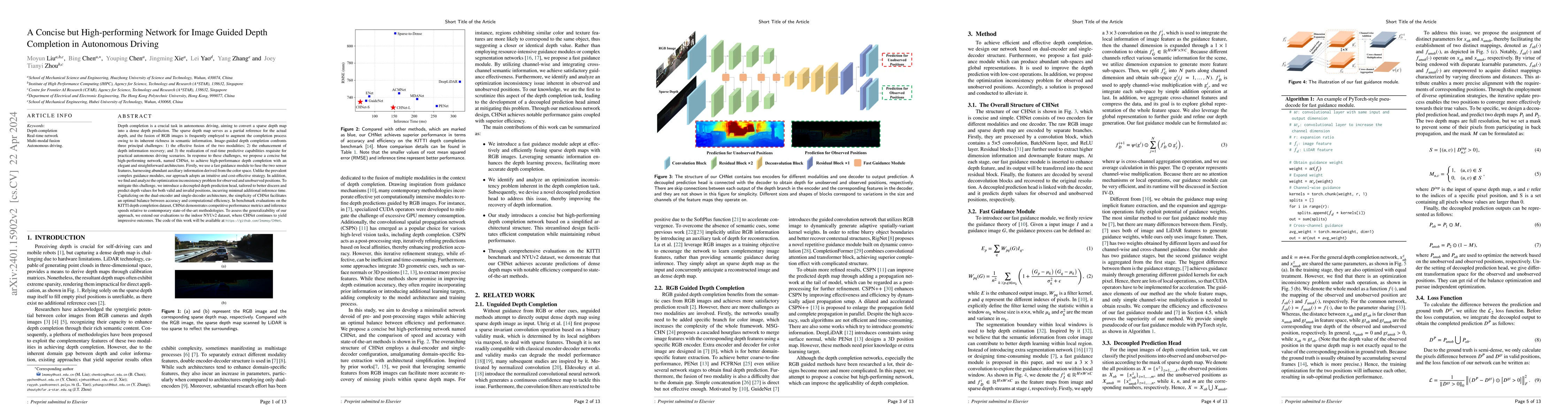Thumbnail for A Concise but High-performing Network for Image Guided Depth Completion
  in Autonomous Driving