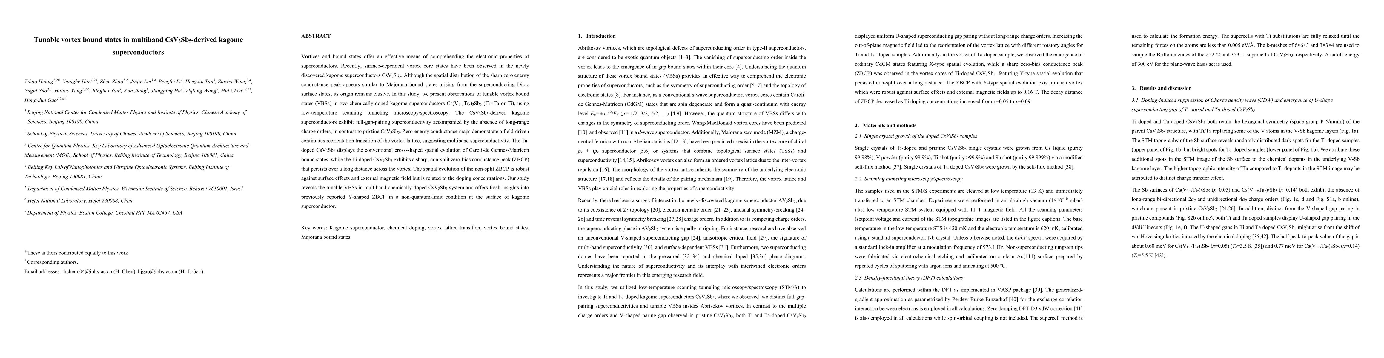 Thumbnail for Tunable vortex bound states in multiband CsV3Sb5-derived kagome
  superconductors