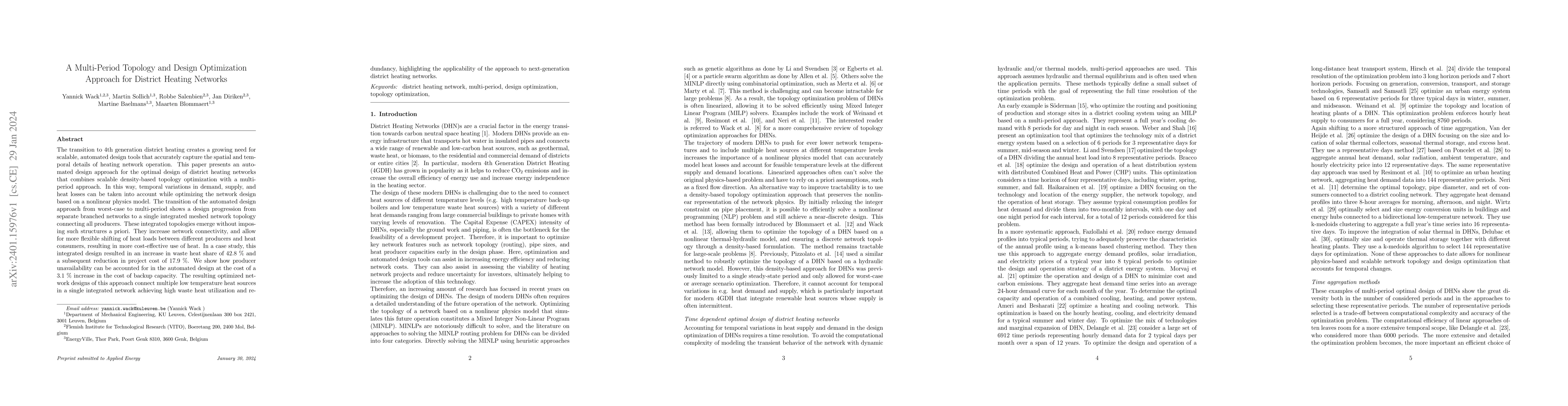Thumbnail for A Multi-Period Topology and Design Optimization Approach for District
  Heating Networks