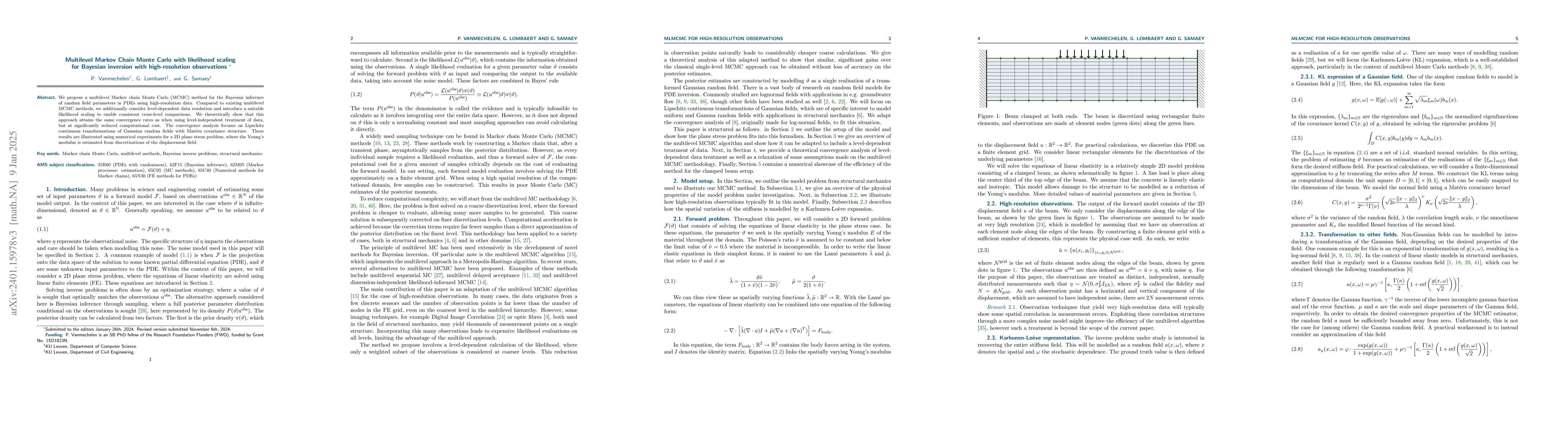 Thumbnail for Multilevel Markov Chain Monte Carlo with likelihood scaling for
  high-resolution data assimilation