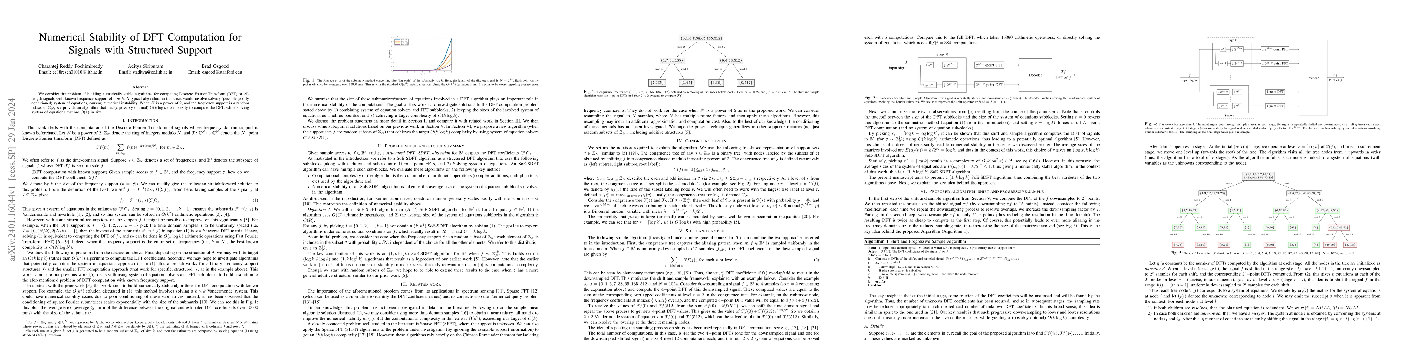 Thumbnail for Numerical Stability of DFT Computation for Signals with Structured
  Support