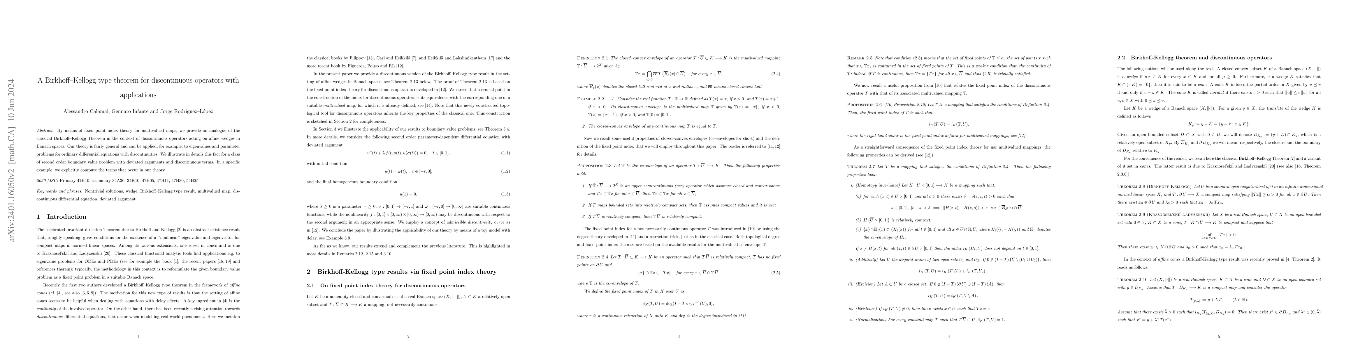 Thumbnail for A Birkhoff-Kellogg type theorem for discontinuous operators with
  applications