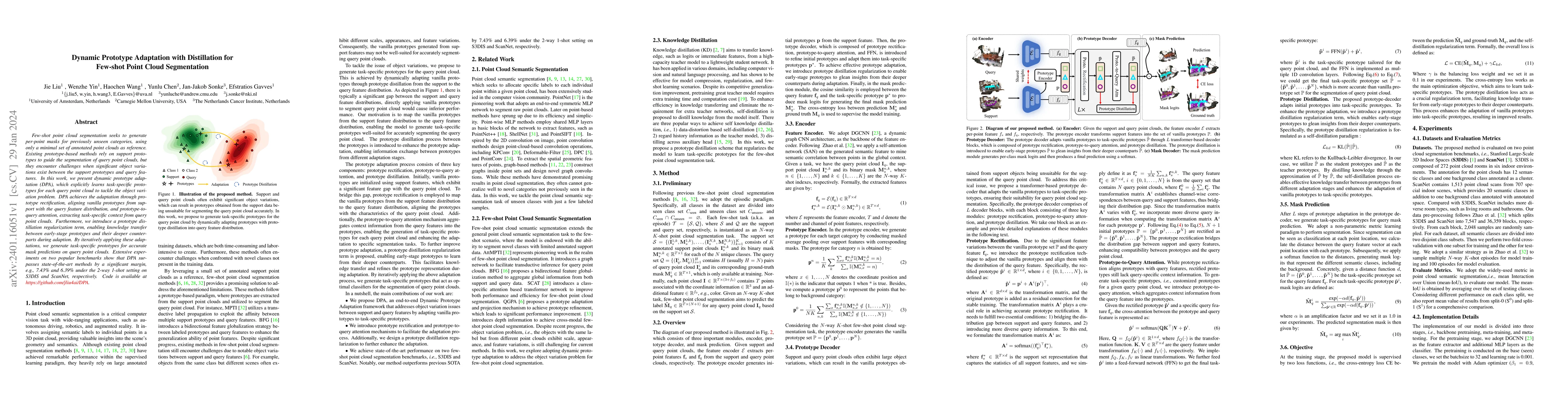 Thumbnail for Dynamic Prototype Adaptation with Distillation for Few-shot Point Cloud
  Segmentation