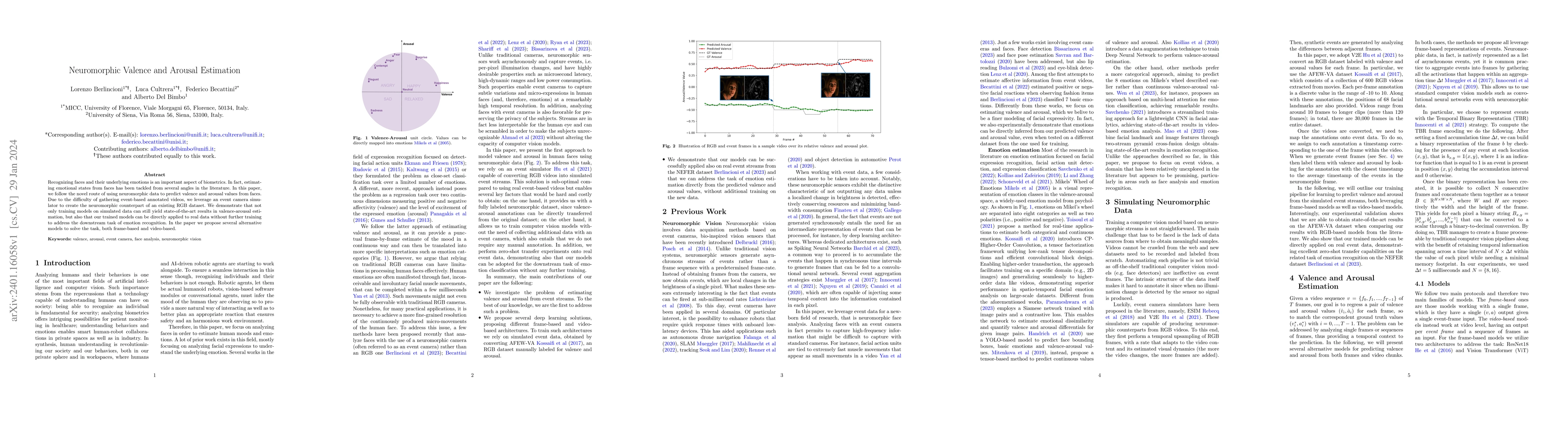 Thumbnail for Neuromorphic Valence and Arousal Estimation