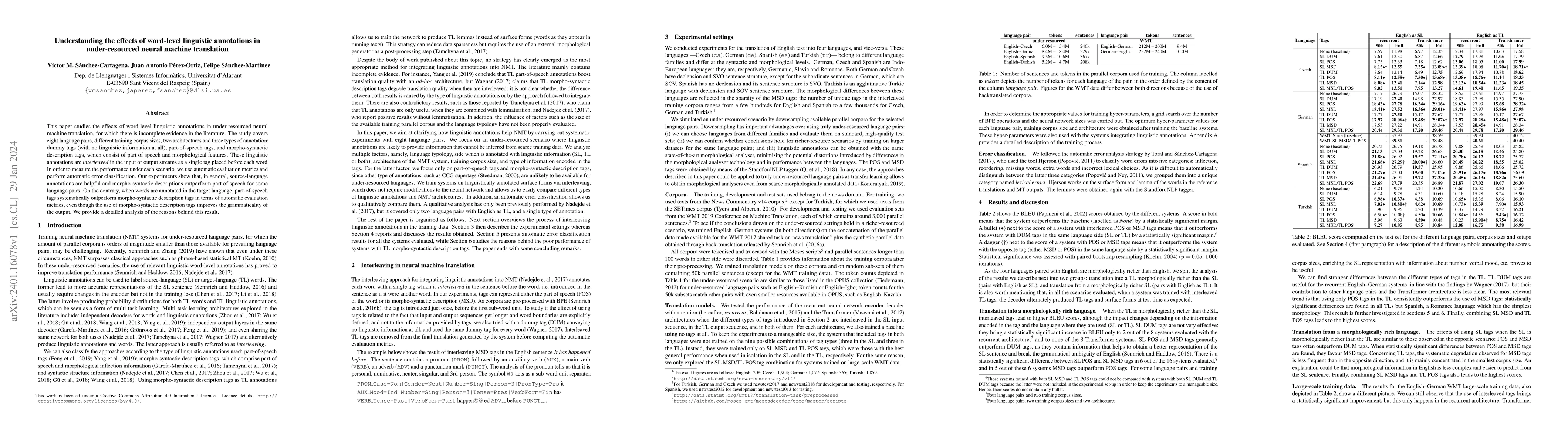 Thumbnail for Understanding the effects of word-level linguistic annotations in
  under-resourced neural machine translation