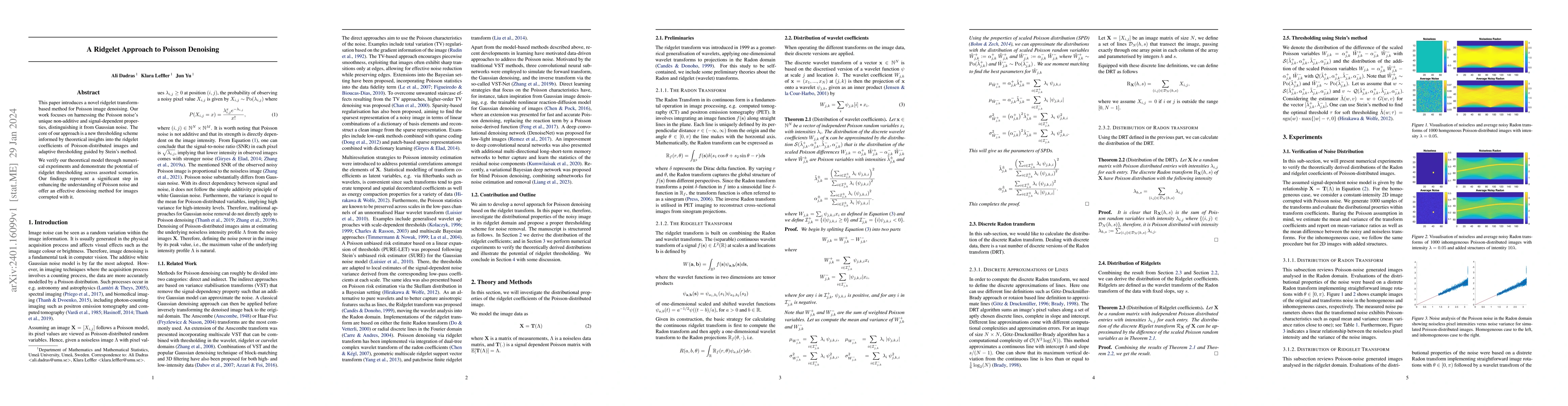 Thumbnail for A Ridgelet Approach to Poisson Denoising