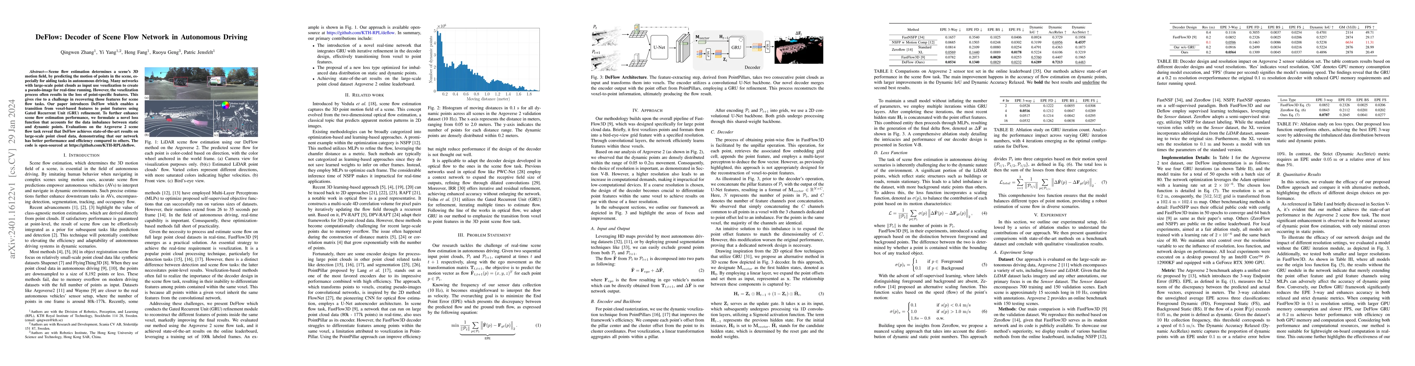 Thumbnail for DeFlow: Decoder of Scene Flow Network in Autonomous Driving