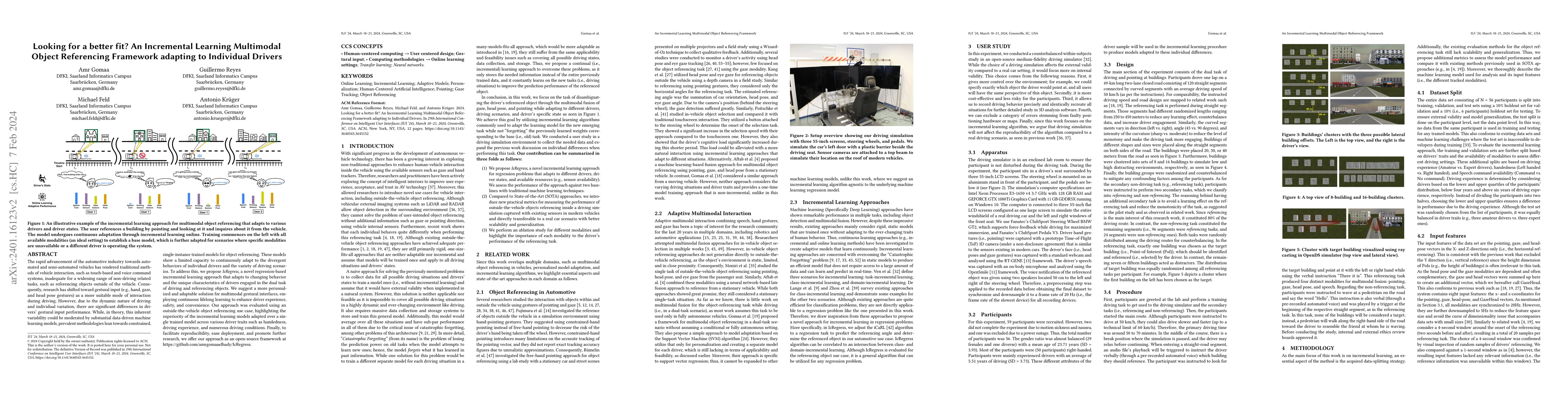 Thumbnail for Looking for a better fit? An Incremental Learning Multimodal Object
  Referencing Framework adapting to Individual Drivers