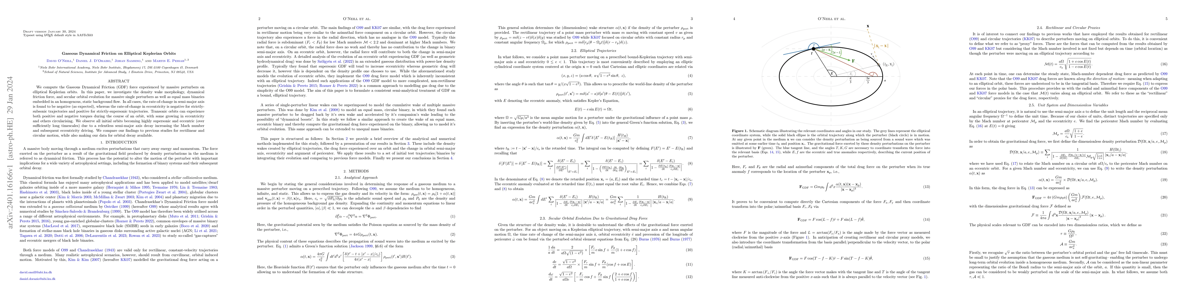 Thumbnail for Gaseous Dynamical Friction on Elliptical Keplerian Orbits