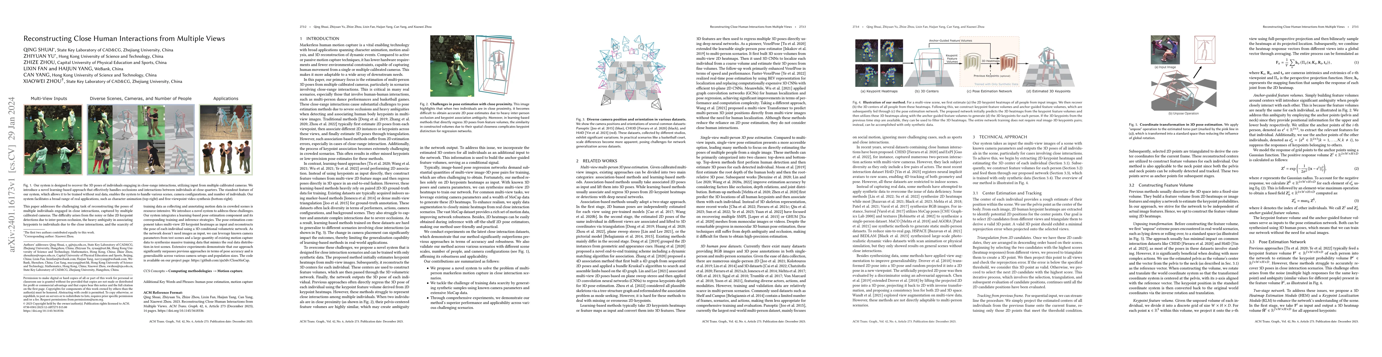 Thumbnail for Reconstructing Close Human Interactions from Multiple Views