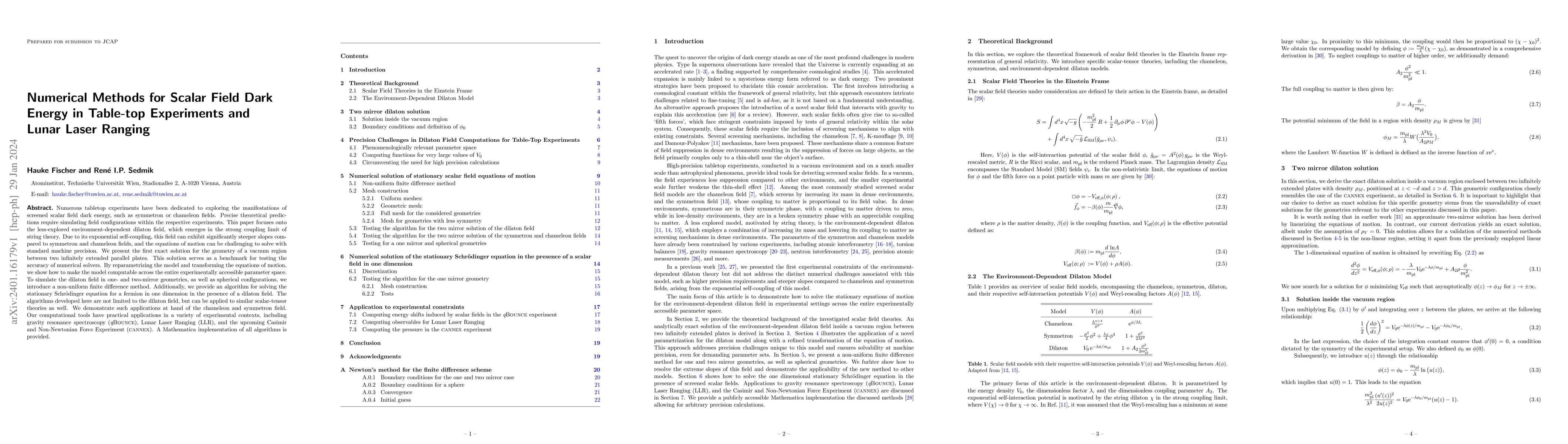 Thumbnail for Numerical Methods for Scalar Field Dark Energy in Table-top Experiments
  and Lunar Laser Ranging