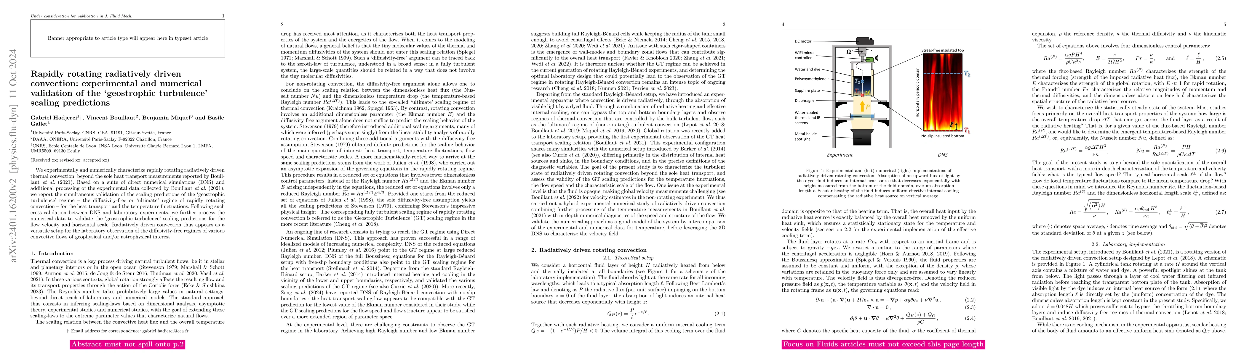 Thumbnail for Rapidly rotating radiatively driven convection: experimental and
  numerical validation of the `geostrophic turbulence' scaling predictions