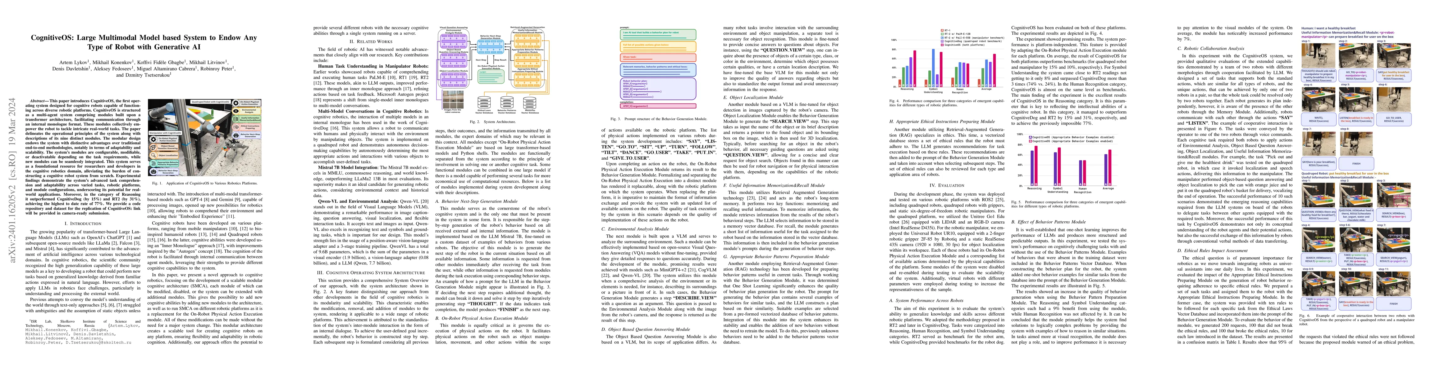 Thumbnail for CognitiveOS: Large Multimodal Model based System to Endow Any Type of
  Robot with Generative AI