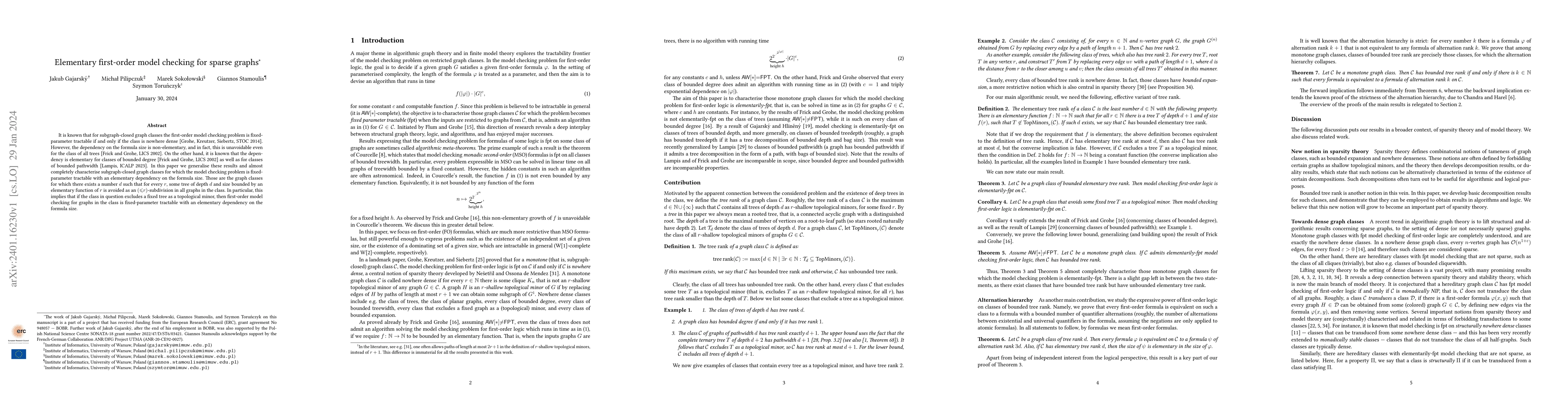 Thumbnail for Elementary first-order model checking for sparse graphs