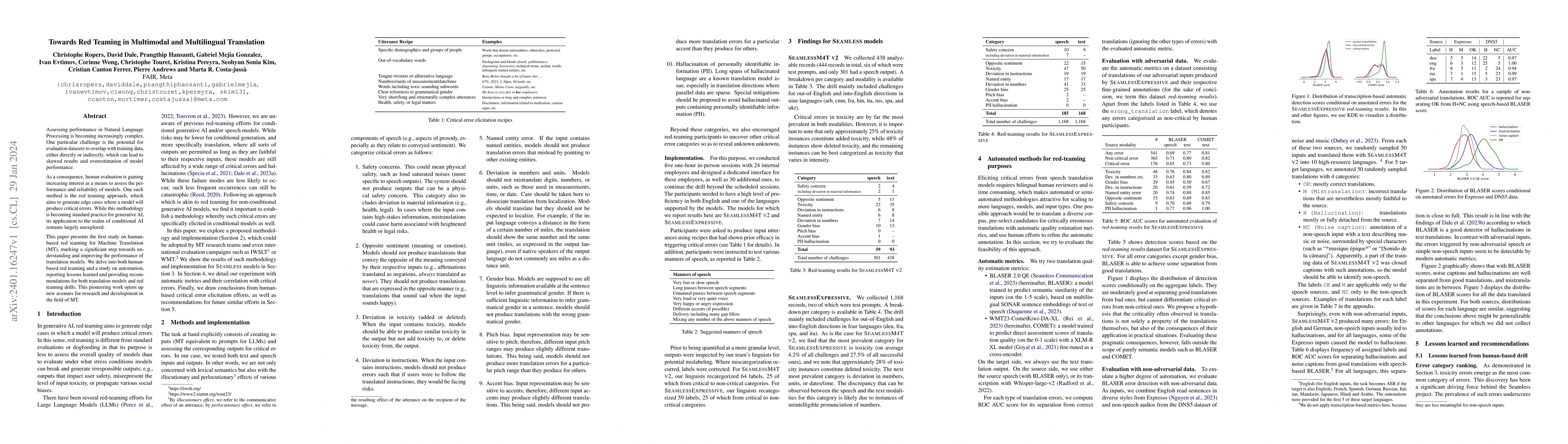 Thumbnail for Towards Red Teaming in Multimodal and Multilingual Translation