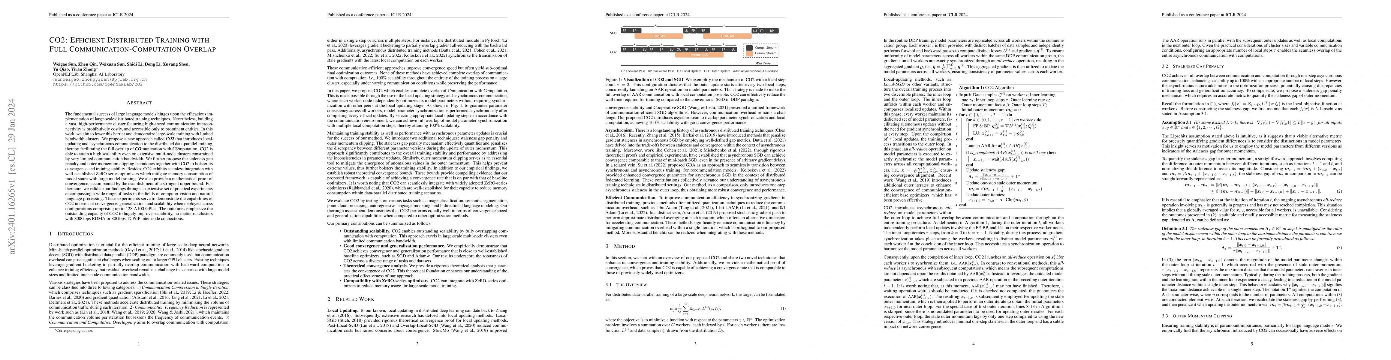 Thumbnail for CO2: Efficient Distributed Training with Full Communication-Computation
  Overlap
