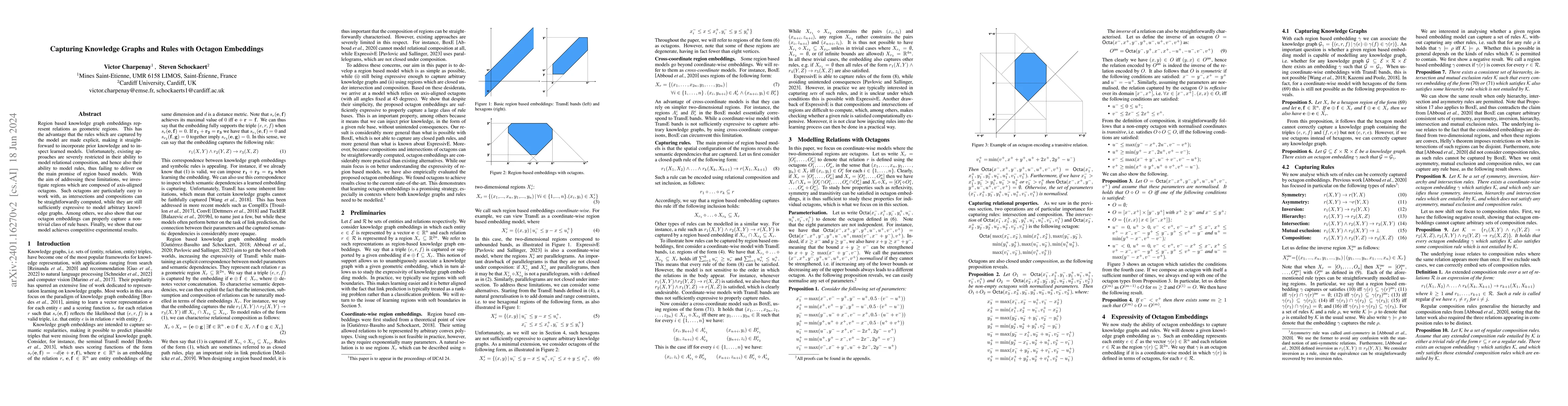 Thumbnail for Capturing Knowledge Graphs and Rules with Octagon Embeddings