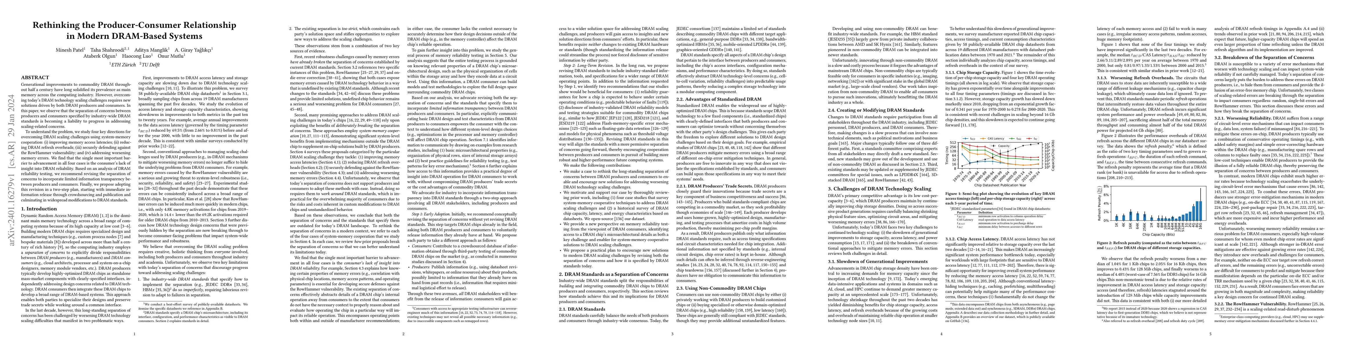 Thumbnail for Rethinking the Producer-Consumer Relationship in Modern DRAM-Based
  Systems