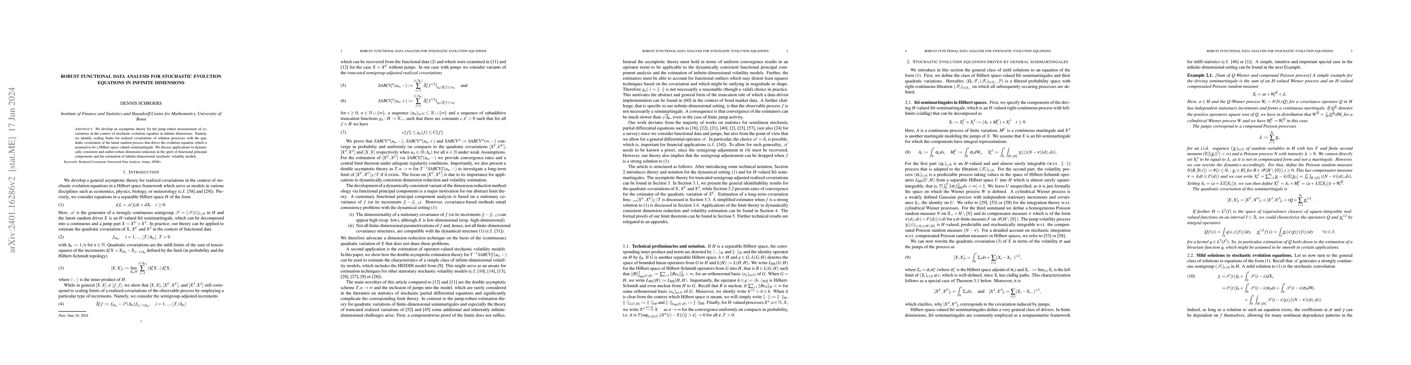 Thumbnail for Robust Functional Data Analysis for Stochastic Evolution Equations in
  Infinite Dimensions