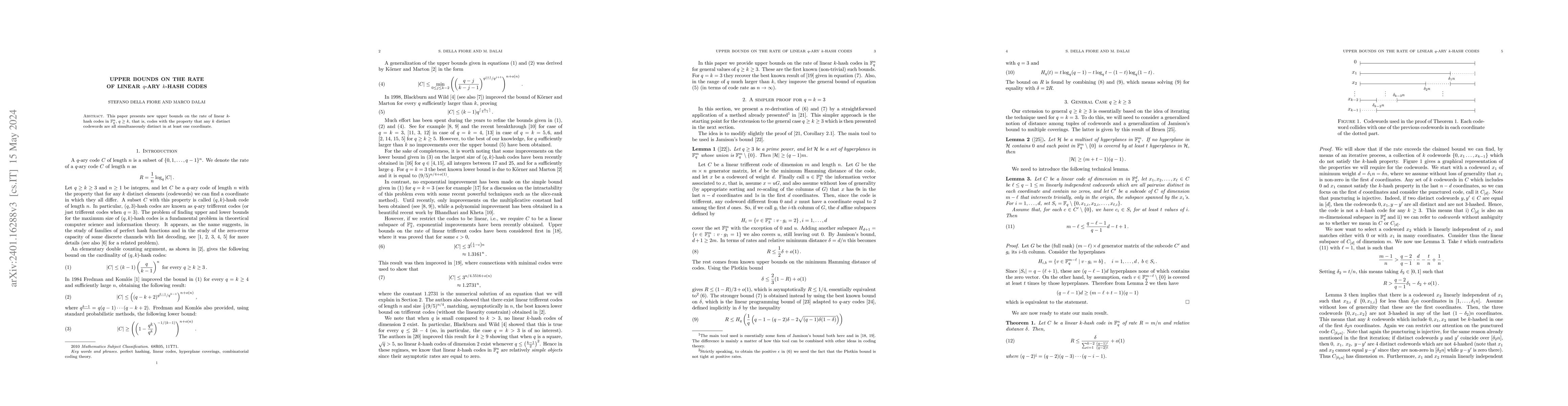 Thumbnail for Upper bounds on the rate of linear $q$-ary $k$-hash codes