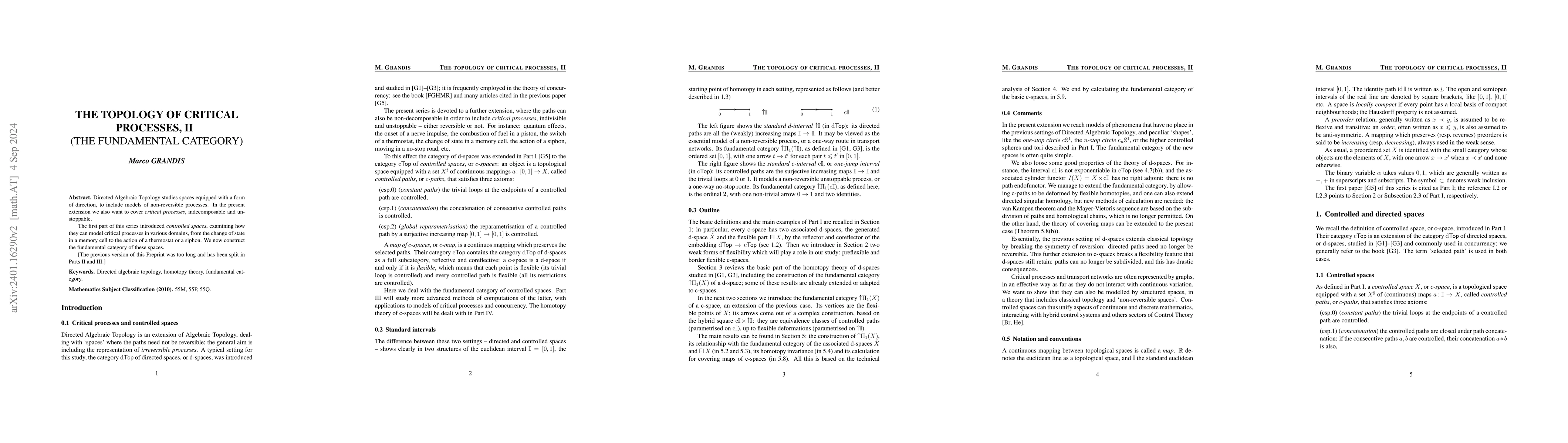 Thumbnail for The topology of critical processes, II (The fundamental category)