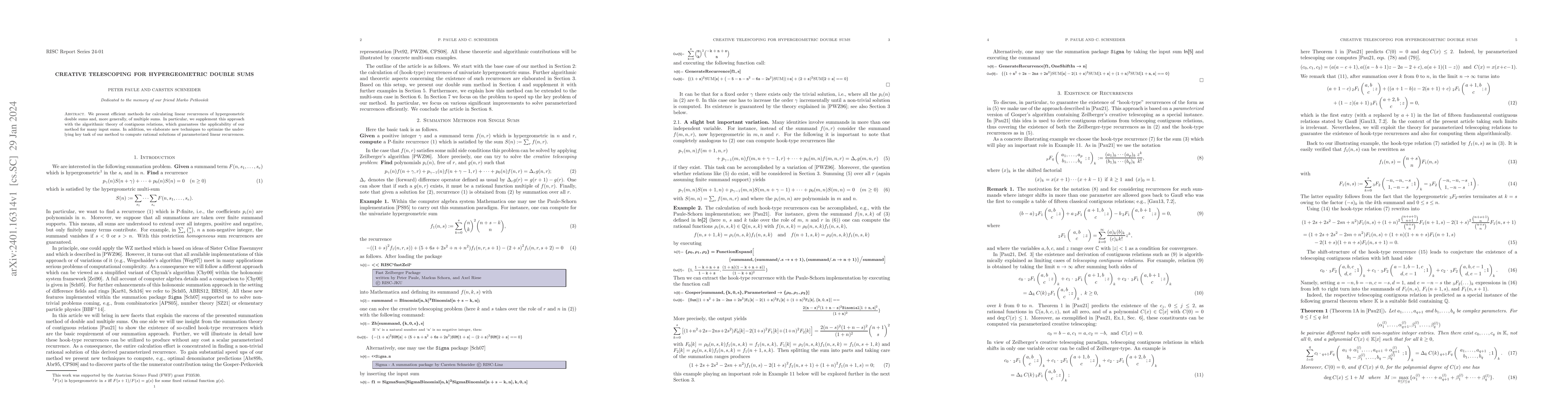 Thumbnail for Creative Telescoping for Hypergeometric Double Sums