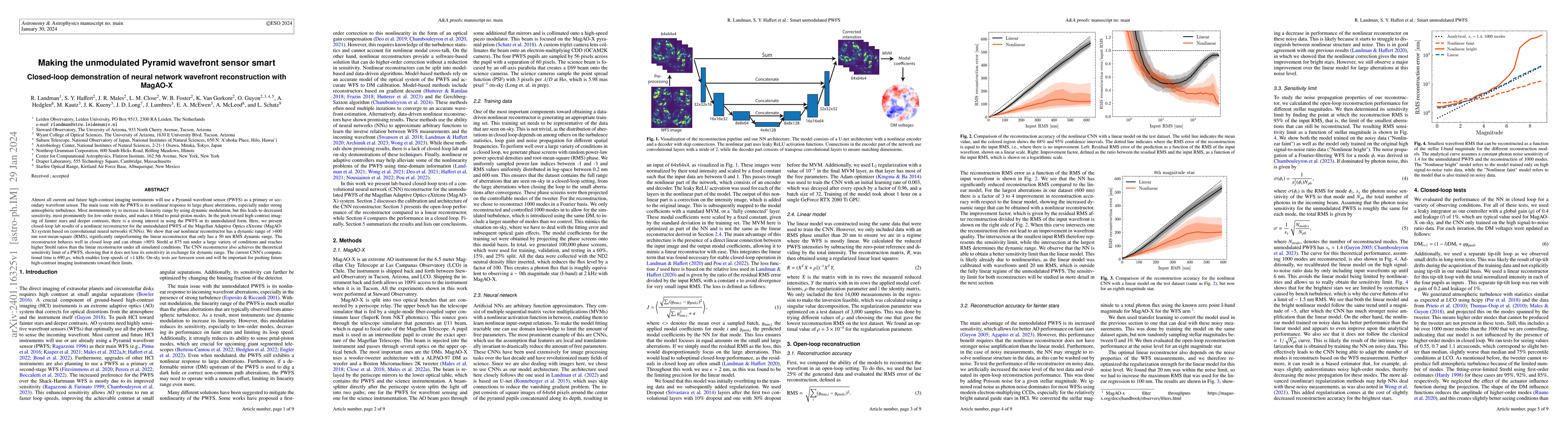 Thumbnail for Making the unmodulated Pyramid wavefront sensor smart. Closed-loop
  demonstration of neural network wavefront reconstruction with MagAO-X