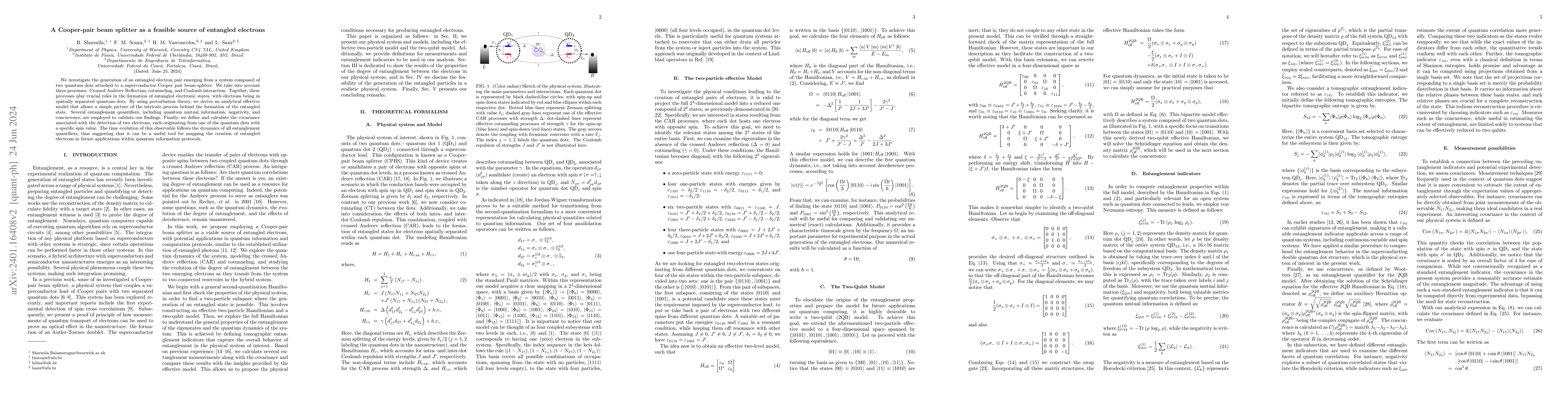 Thumbnail for A Cooper-pair beam splitter as a feasible source of entangled electrons